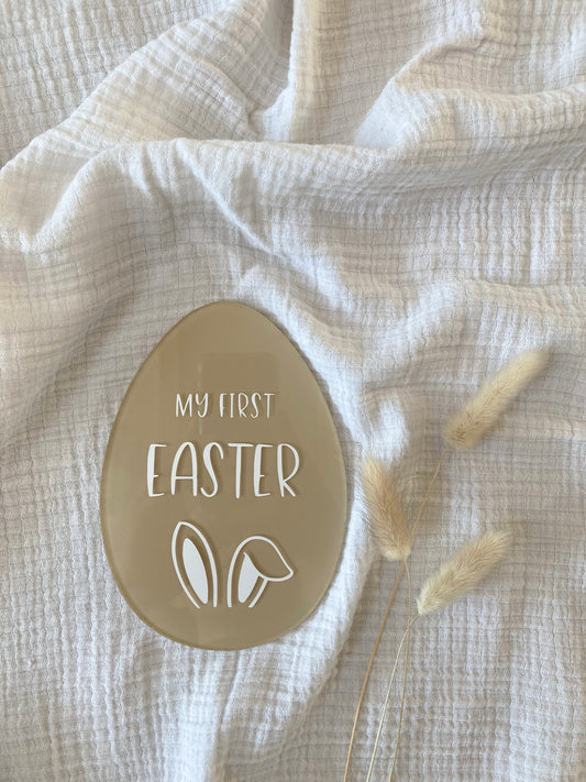 my first easter acrylic photo prop shaped like an egg